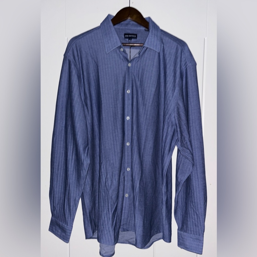 Jack Maverick Flex Button Down 4-Way Stretch‎ Striped Shirt Men XXL NEW Office